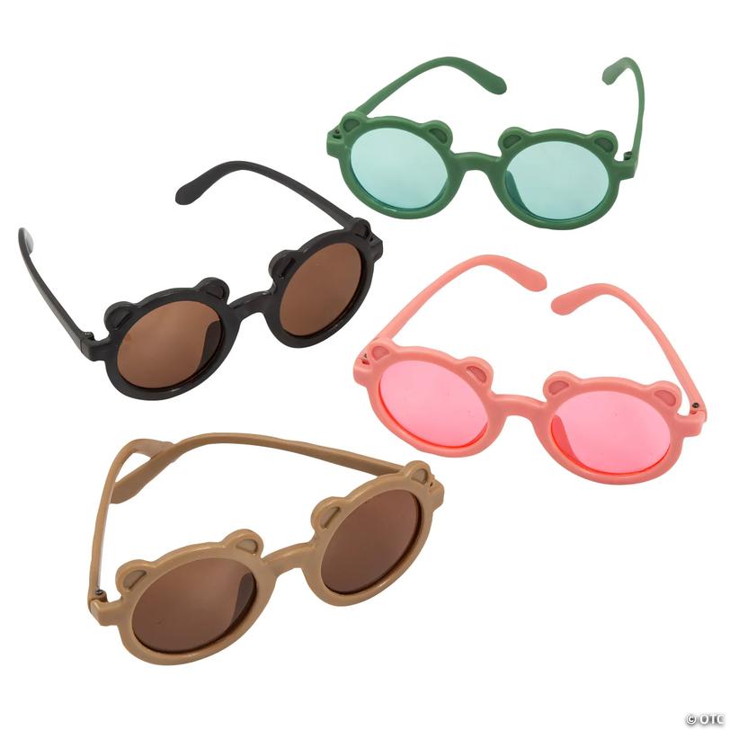 Kids Bear-Shaped Sunglasses - 12 Pc. Image