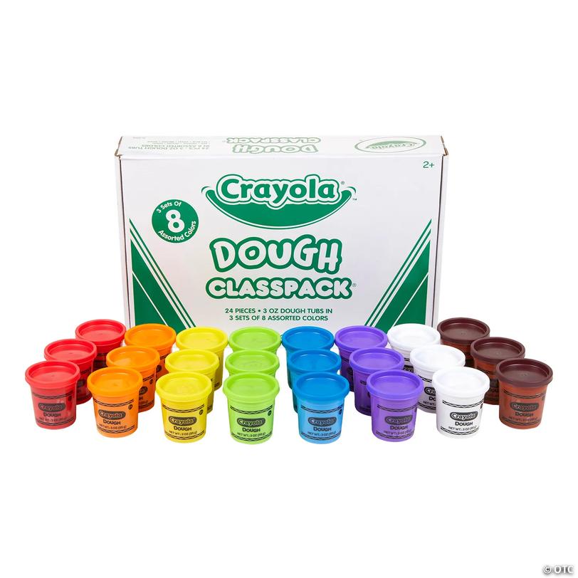 Bulk 24 Pc. Crayola<sup>&amp;#174;</sup> Dough Tubs Classpack<sup>&amp;#174; </sup>- 8 Colors per pack Image