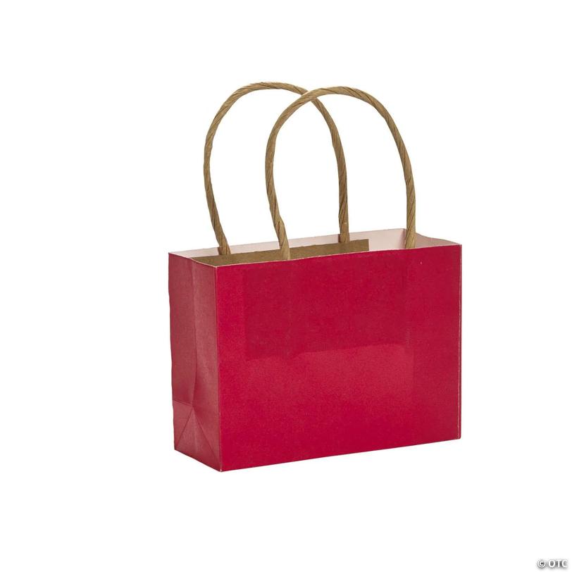 Mini Kraft Paper Gift Bags - 12 Pc. Image