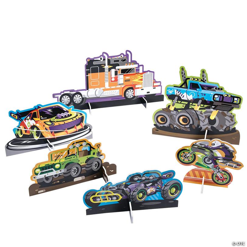 Cars &amp; Trucks Centerpieces - 6 Pc. Image