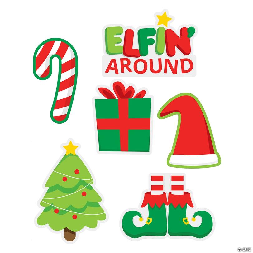 Elf Party Christmas Wall Cutouts - 6 pc Image