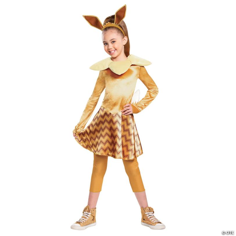 Girl's Deluxe Pokemon Eevee Costume - Medium Image