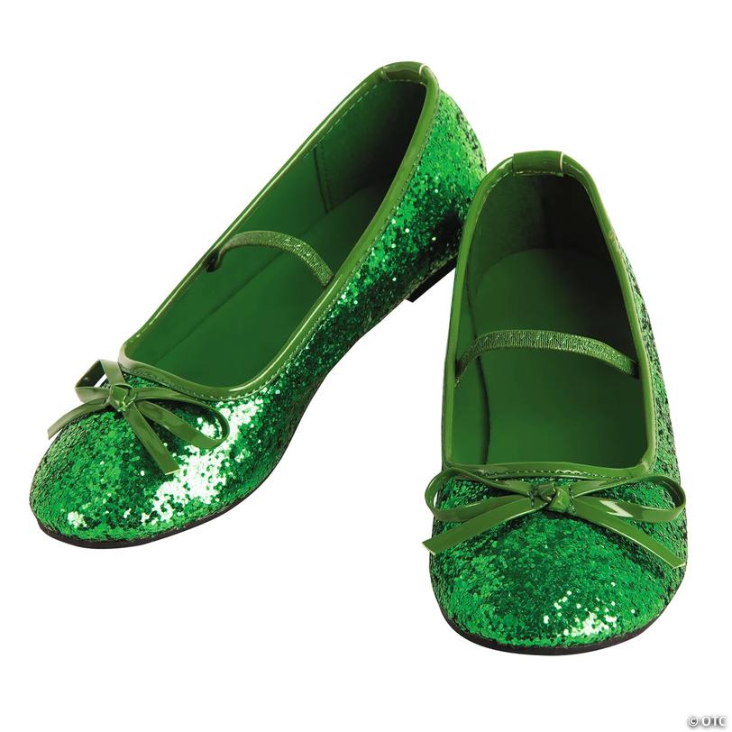 Girl's Green Ballet Shoes Image