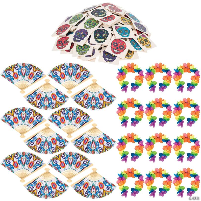 Day of the Dead Halloween Accessory Handout Kit for 12 Image