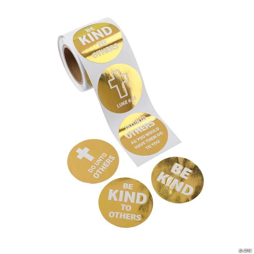 Religious Golden Rule Paper Sticker Roll - 100 Pc. Image