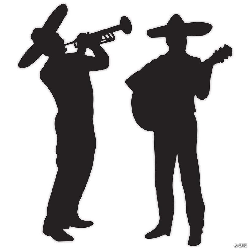 Beistle - 33&amp;#189;" &amp; 34&amp;#188;" Mariachi Band Silhouettes - 12 Pack Image