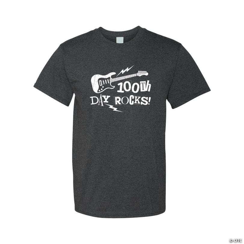 100th Day Rocks Adults T-Shirt Image