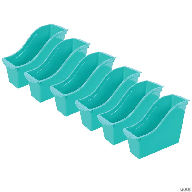 Storex Small Teal Book Storage Bins - 6 Pc. Image