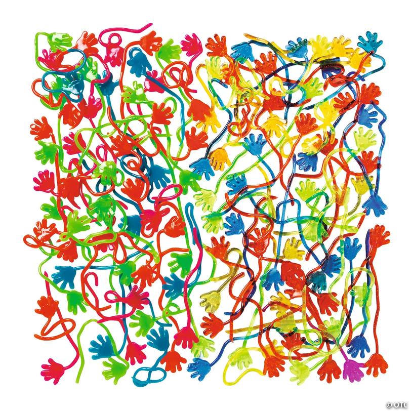 1 1/4" Bulk 288 Pc. Solid Color Vinyl Sticky Hands &amp; Feet Assortment Image
