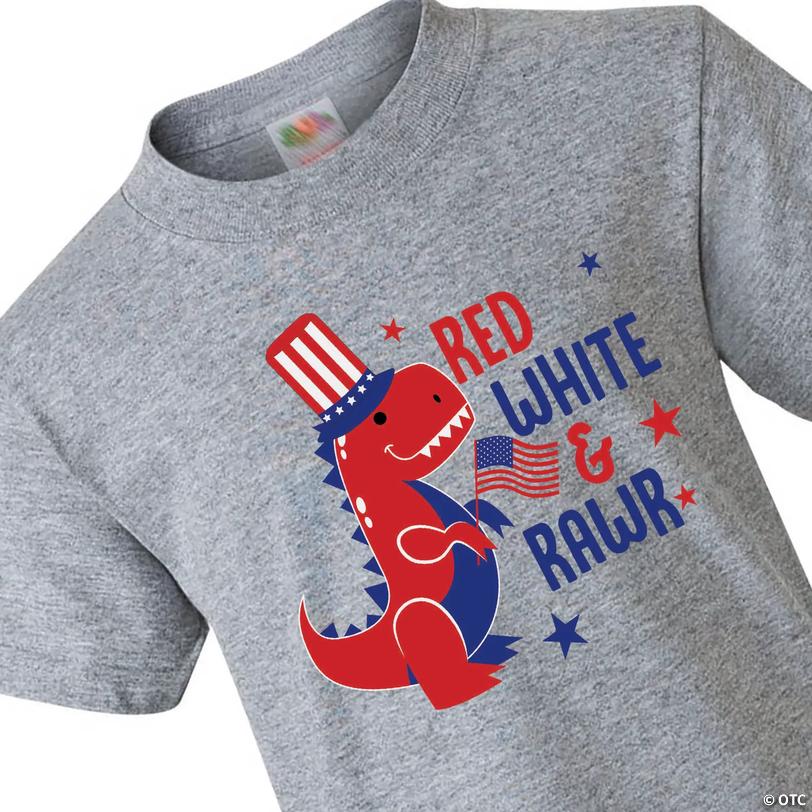 Red, White &amp; Rawr Youth T-Shirt - Small Image
