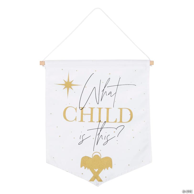 What Child Is This Religious Christmas Banner Image