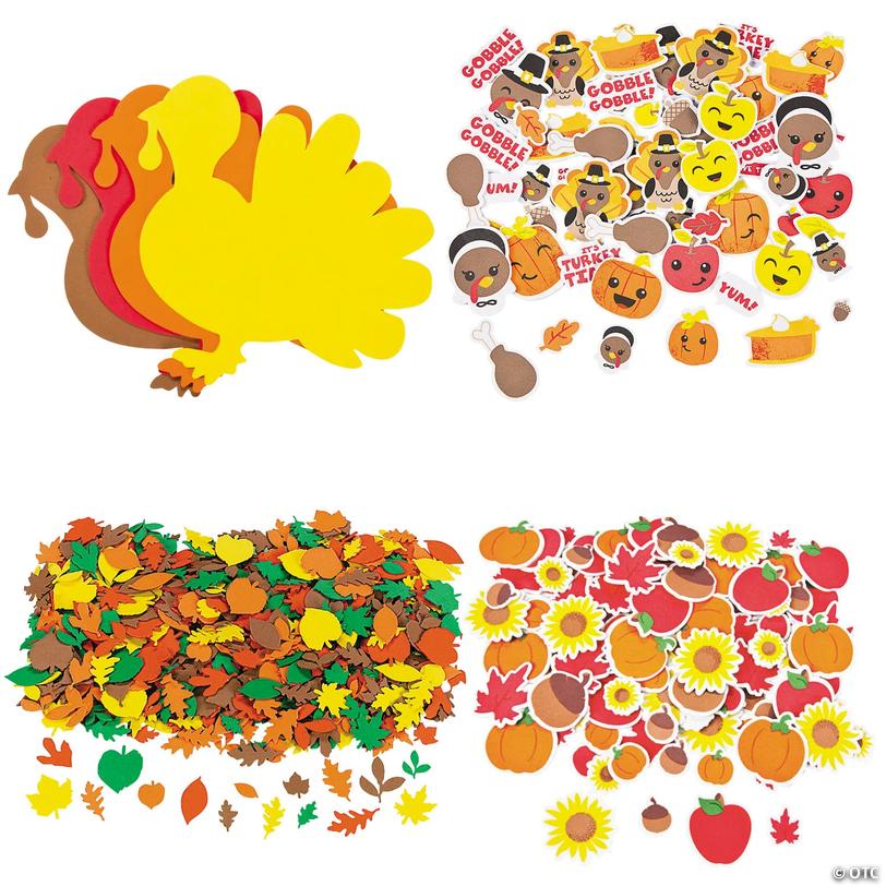 Bulk 1524 Pc. Fall Foam Craft Supplies Kit Image