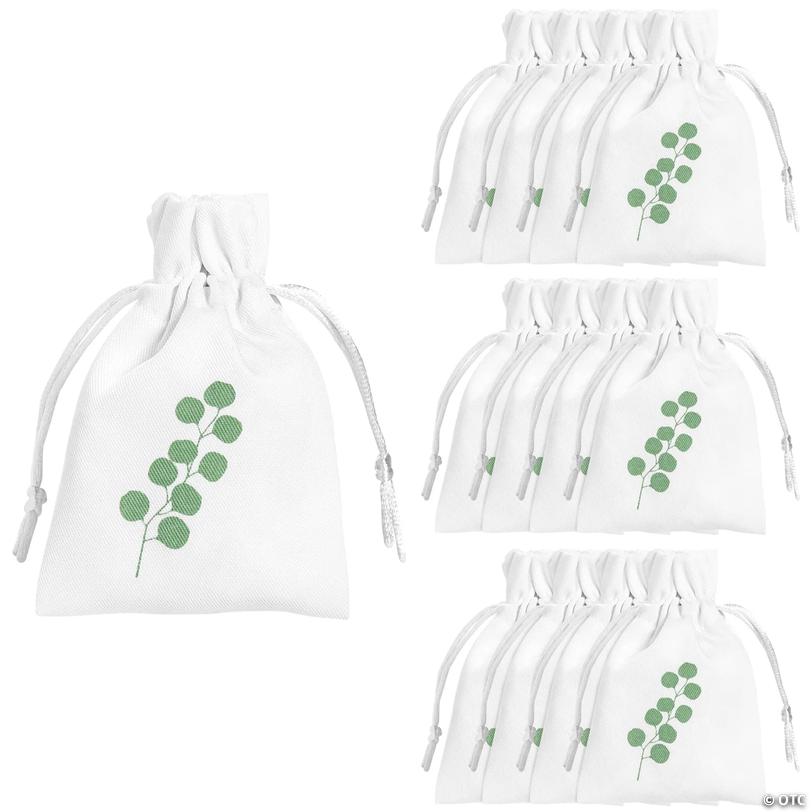 Eucalyptus Drawstring Favor Bags - 12 Pc. Image