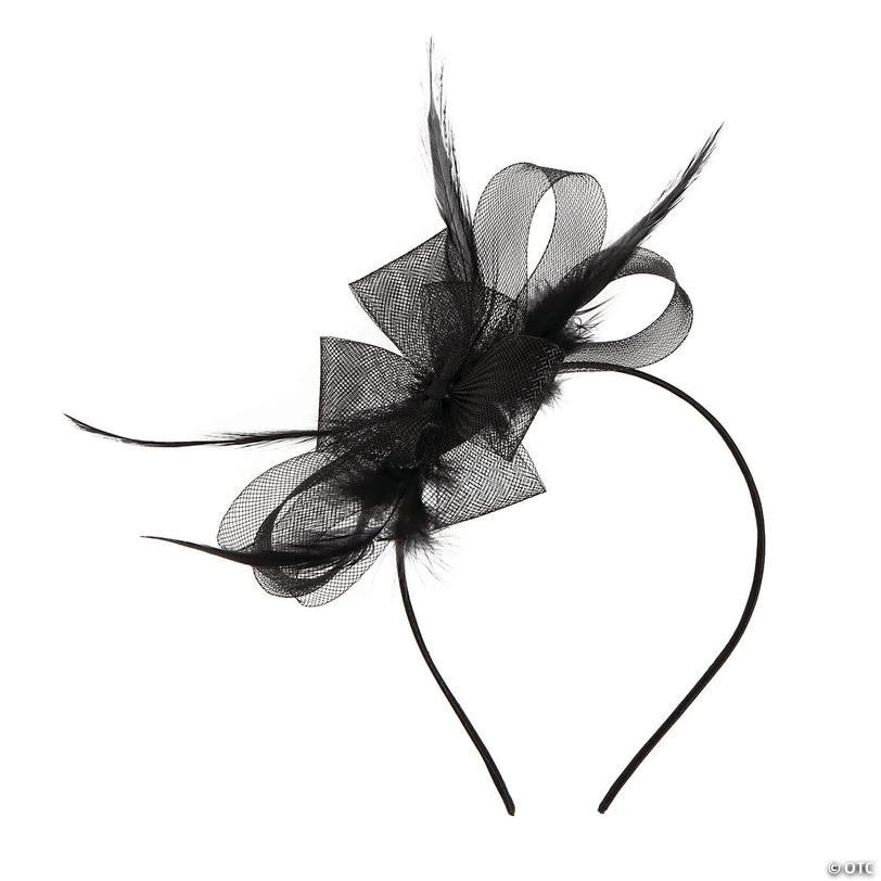 Black Derby Fascinator Headband Image