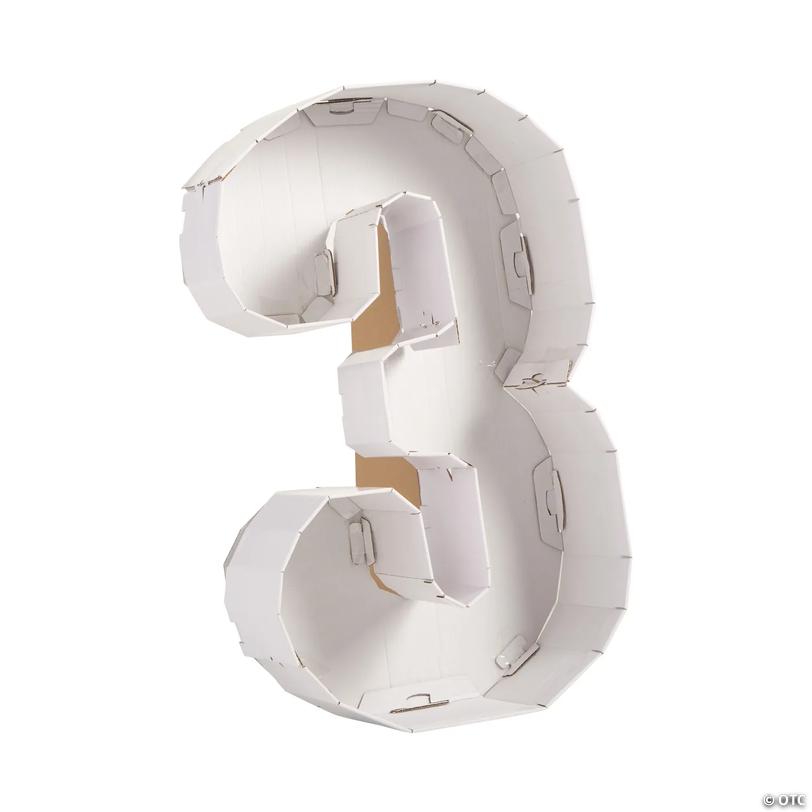 3 Ft. Number 3 Cardboard Cutout Stand-Up Mosaic | Oriental Trading