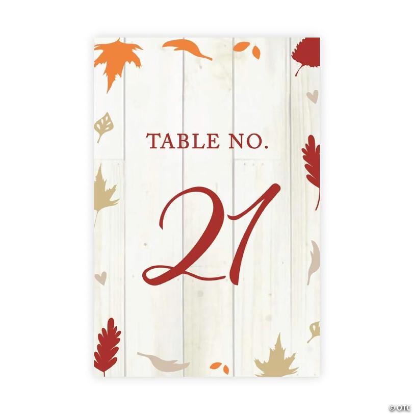 Fall Leaves Table Numbers 21 40 | Oriental Trading