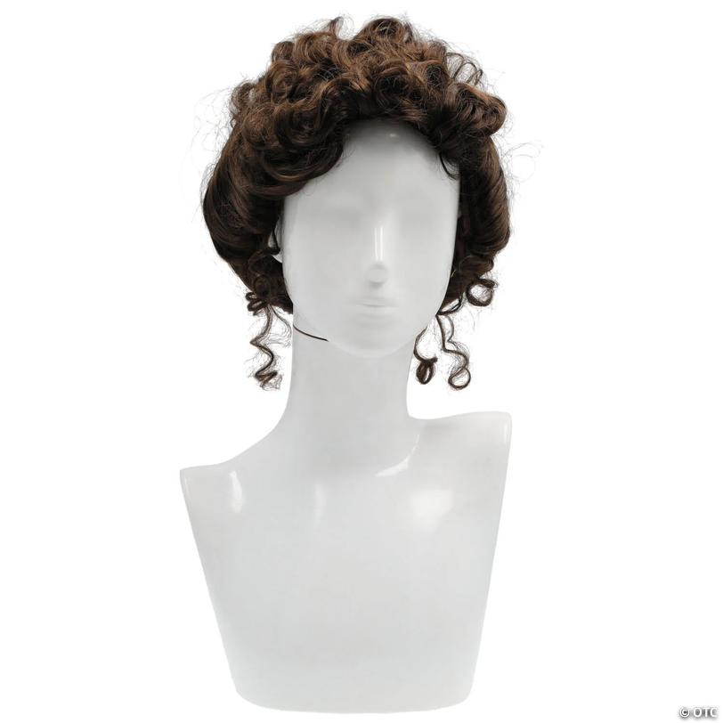 Deluxe Gibson Girl Upswept Bun with Curls Wig - Medium Chestnut Brown 6 Image