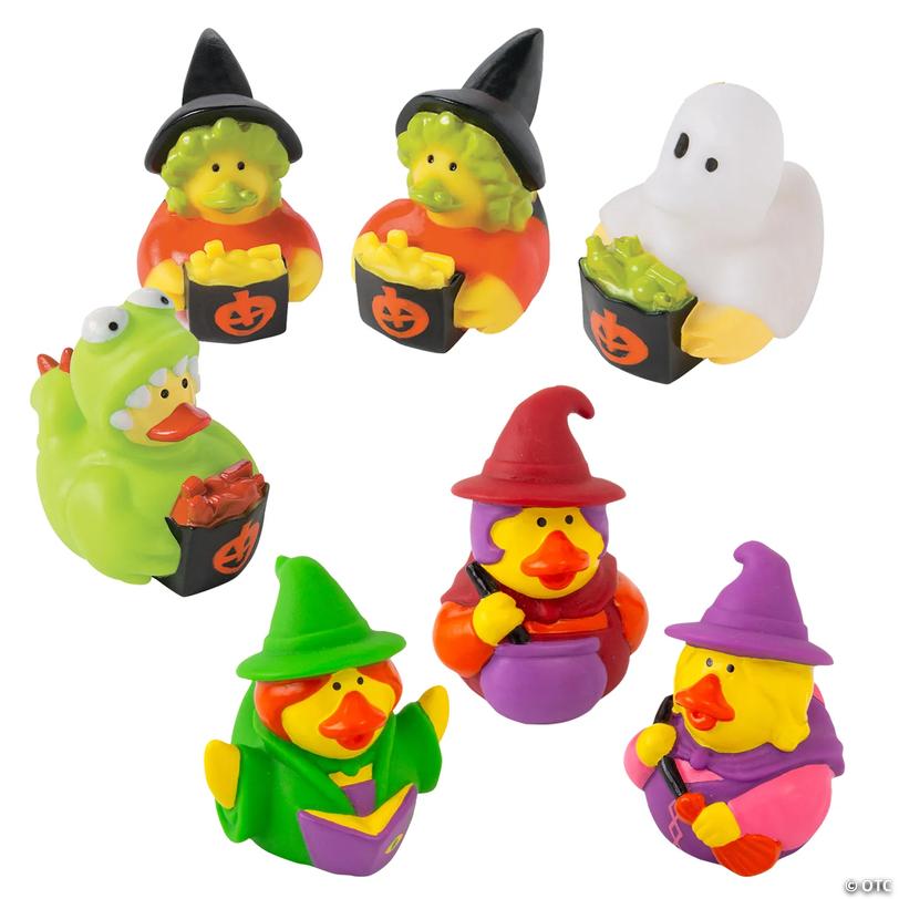 Halloween Trick-or-Treating &amp; Witch Rubber Duck Assortment - 24 pc Image