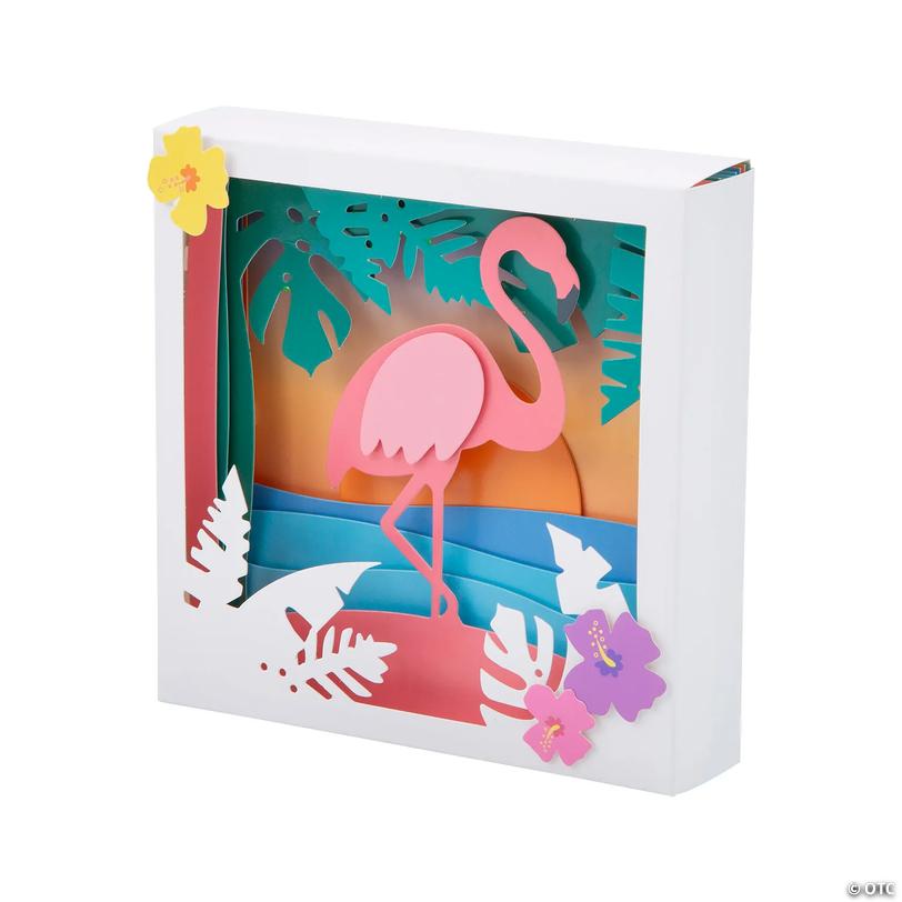 Tropical Scene Paper Layering Craft Kit - Makes 3 Image