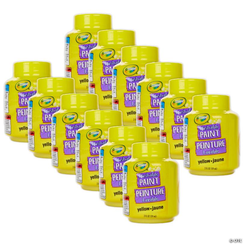 Crayola Washable Paint, 2oz, Yellow, Pack of 12 Image