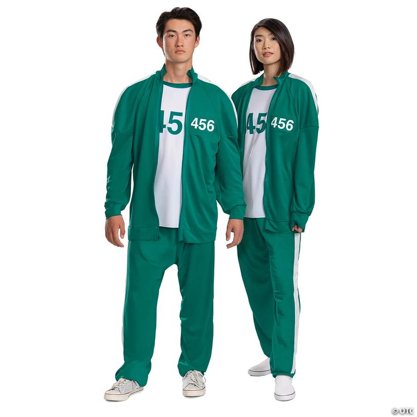 Adults Squid Game&amp;#8482; Player 456 Track Suit Costume - Small/Medium 38-40 Image