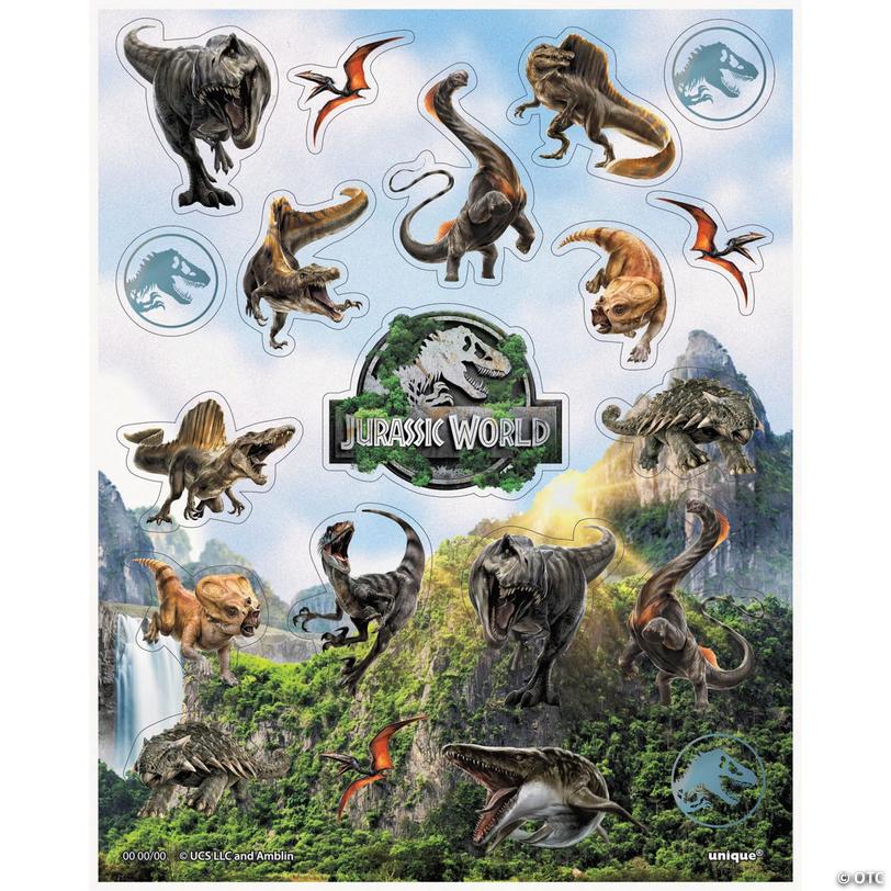 5" x 6 1/4" Jurassic World Rebirth&amp;#8482; Dinosaur Sticker Sheets &amp;#8211; 4 Pc. Image