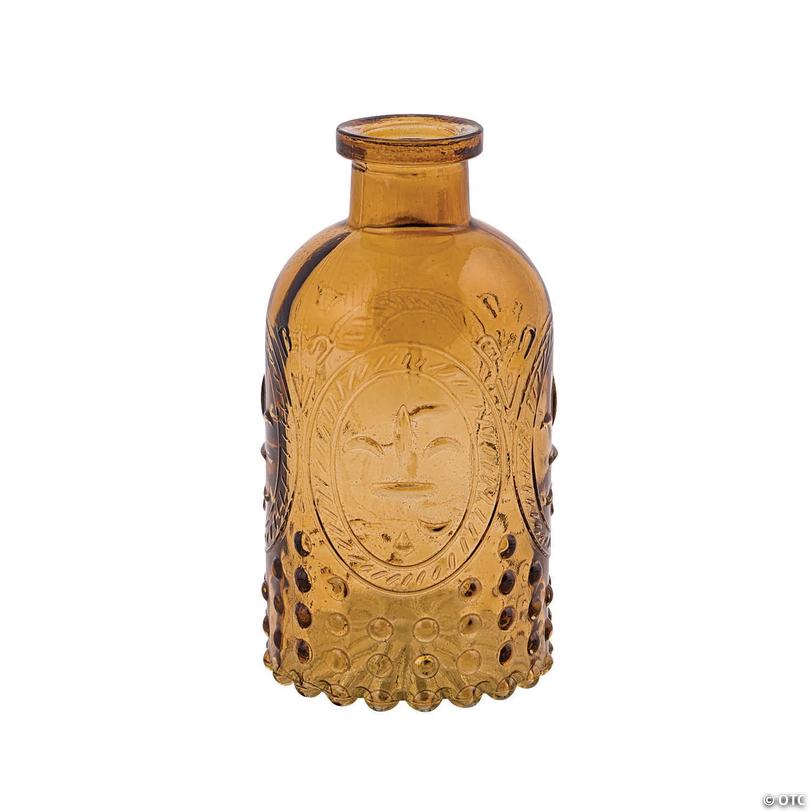 Amber Ridged Glass Vases - 3 Pc. Image