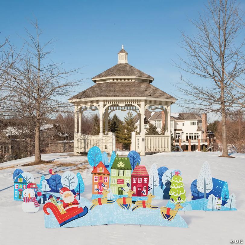 Christmas Village Outdoor Yard Sign Image
