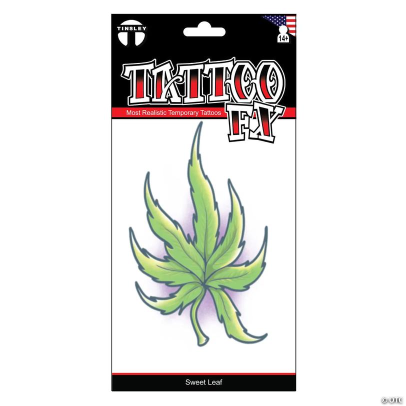 Tinsley Transfers Sweet Leaf Temporary Tattoo Image
