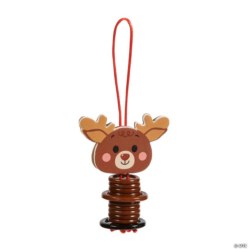 Reindeer Stacked Button Ornament Craft Kit - Makes 12 Image