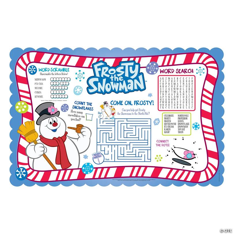 Frosty the Snowman&amp;#8482; Activity Placemats - 12 pc Image