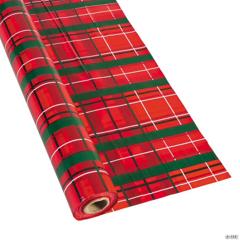 Plaid Christmas Tablecloth Roll - 100 ft Image