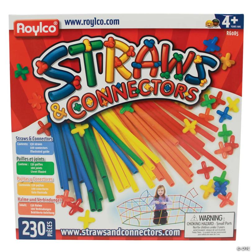 Roylco Straws &amp; Connector Set, 230 Pieces Image