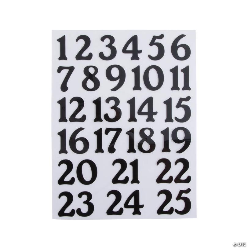 Iron-On Countdown Numbers - 25 pc Image