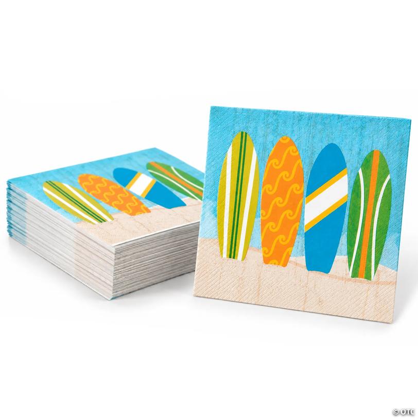 Bulk Surf's Up Summer Party Beverage Napkins &amp;#8211; 144 ct Image