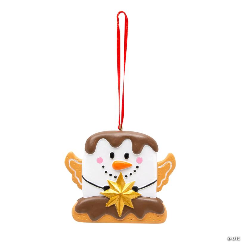 3 1/2" x 3" Resin S&amp;#8217;Mores Angel Christmas Ornaments - 12 Pc. Image