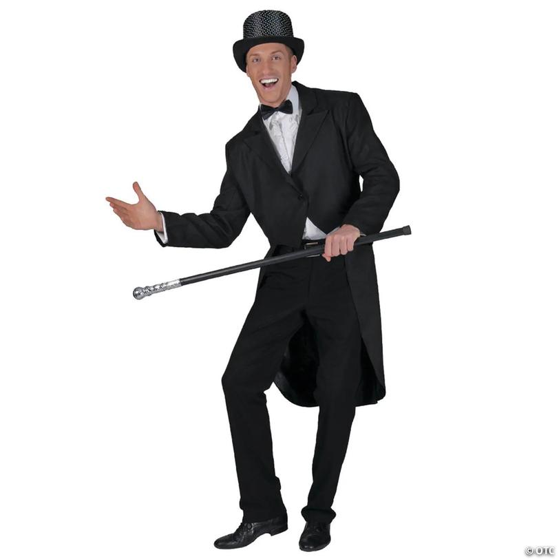 Men's Black Tailcoat Costume - Standard Image