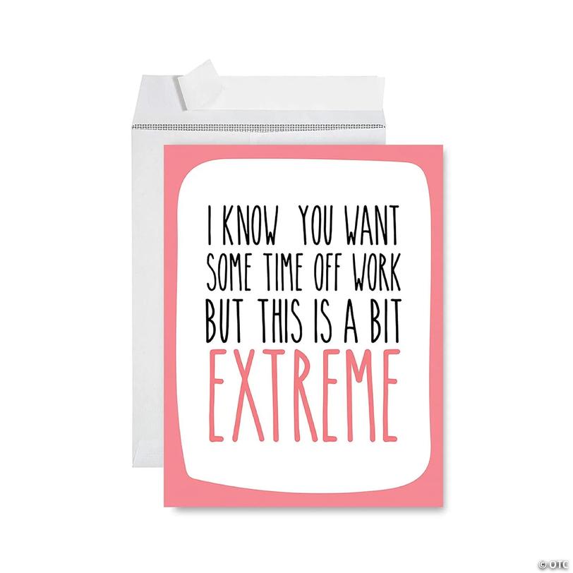 Enjoy Time Off Work Jumbo Card 8.5x11IN | Oriental Trading