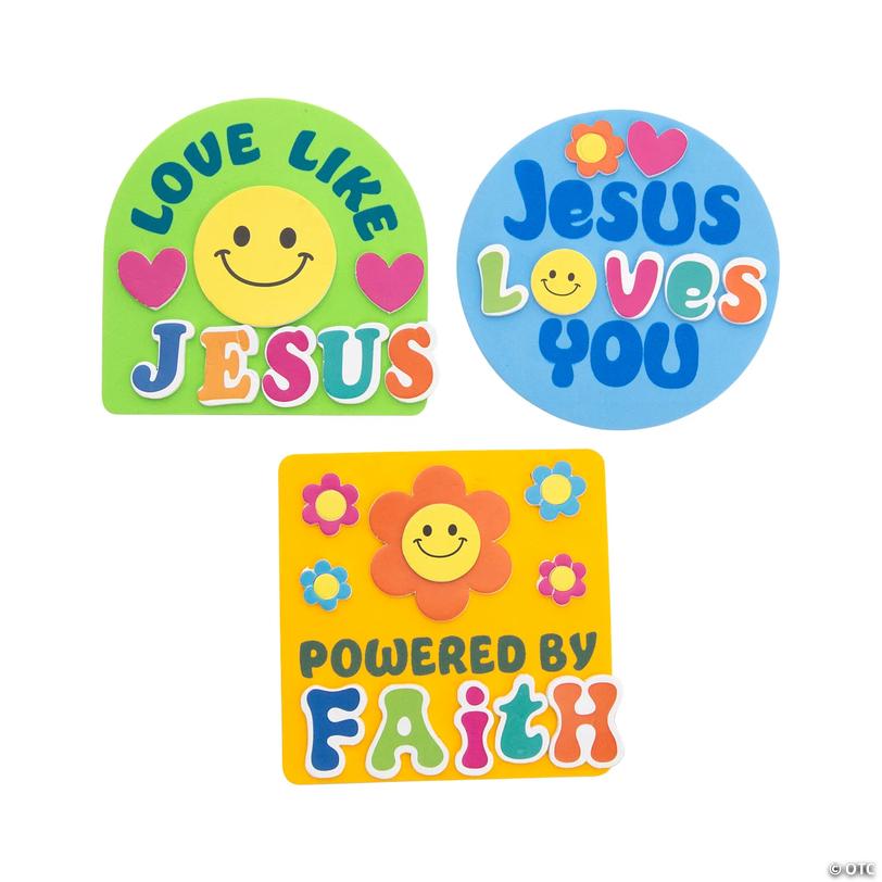 Retro Faith Magnet Craft Kit - Makes 12 Image