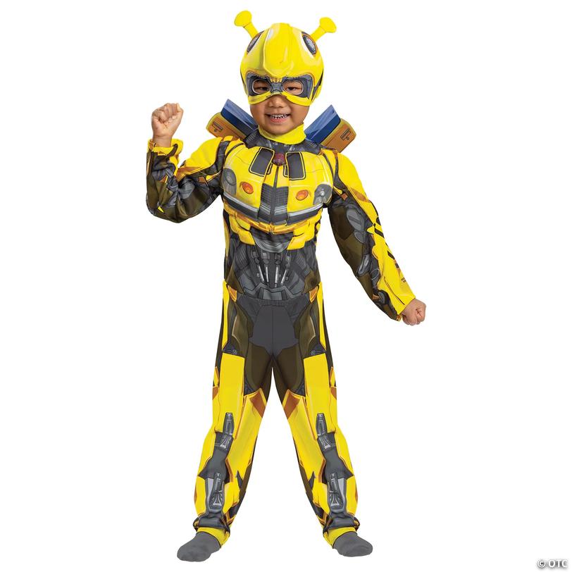 Toddler Classic Muscle Transformers Bumblebee T7 Costume - Medium Image