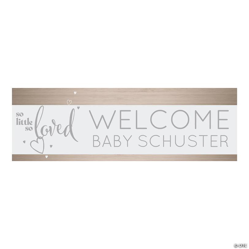 72" x 23" Personalized Gender Neutral Baby Shower Banner - Medium Image
