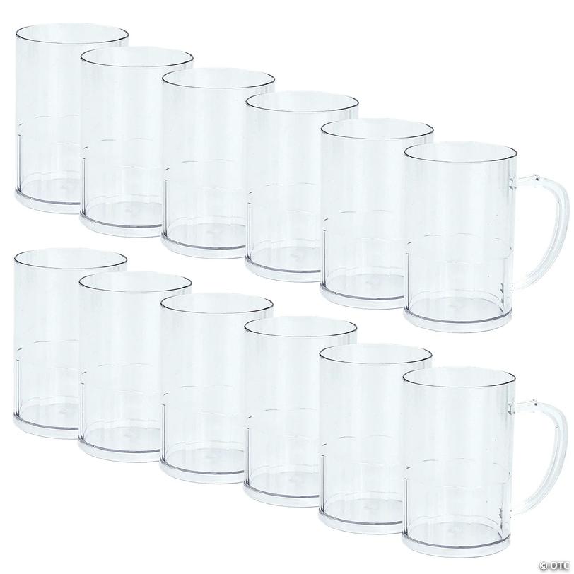 Versatile Clear Plastic Mugs with Handles - 60 Pc. Image