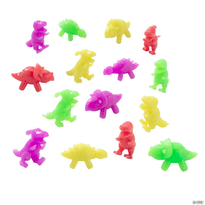 1" Window-Walking, Wall-Crawling Sticky Dinosaur Toys - 24 Pc. Image