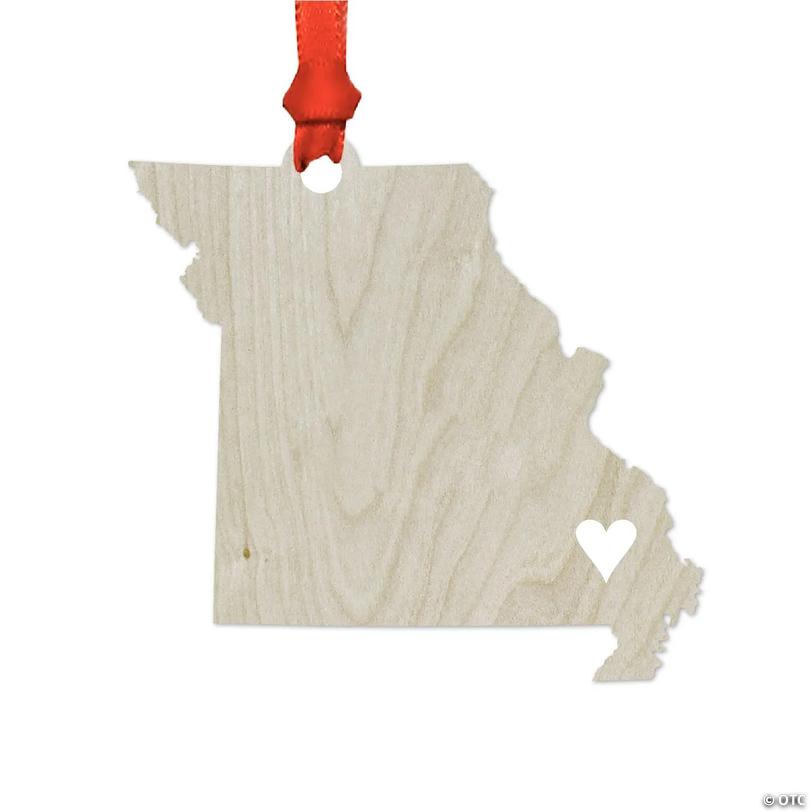 Wood US Christmas Ornament Missouri | Oriental Trading