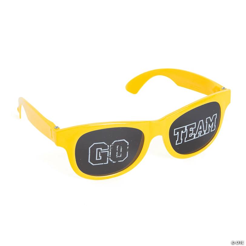 Go Team Yellow Sunglasses - 1 Pc. Image