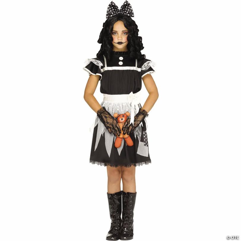 Kids Victorian Deadly Dolly Dress Costume - Large 10-12 Image
