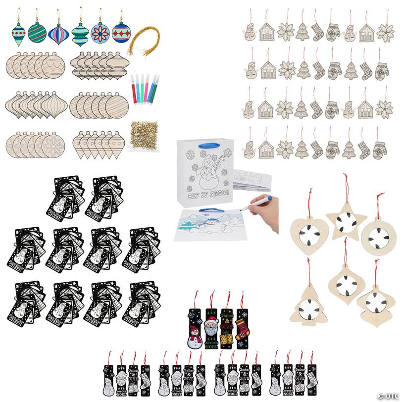 Mega Bulk Color Your Own Christmas Craft &amp; Activity Assortment &amp;#8211; 166 pc Image
