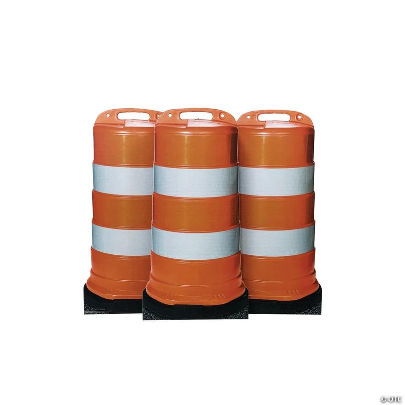 Construction Barrel Life-Size Cardboard Stand-Ups Image