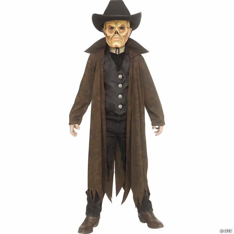 Kids Skeleton Ghoul Cowboy Costume - Large 12-14 Image