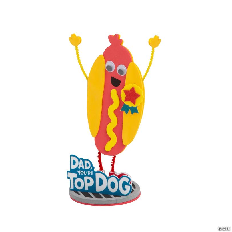 Father&amp;#8217;s Day Hot Dog Craft Kit - Makes 12 Image